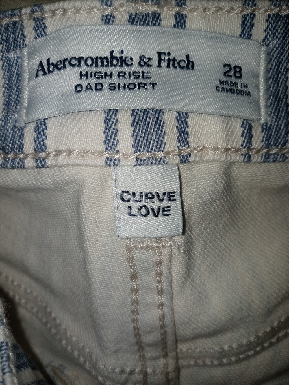 Abercrombie & Fitch Curve Love High Rise Dad Short Size 28 - Picture 6 of 16
